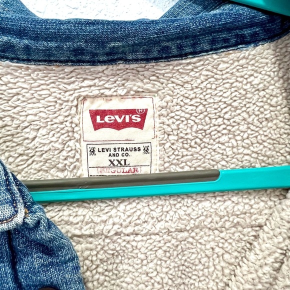 Levi's shacket Blue Sherpa-Lined Jacket XXL - Picture 2 of 7
